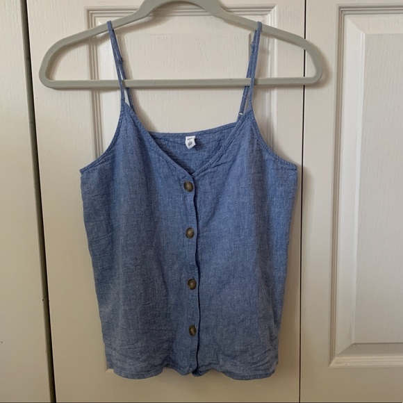bp Tops - BP Button up spaghetti strap tank top